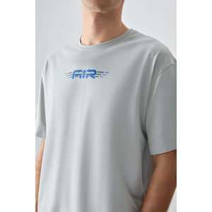 T-shirt pour homme 100% coton, épais, doux, texturé, coupe ample, imprimé - 88356, fabriqué en jersey de coton - Product Image 4