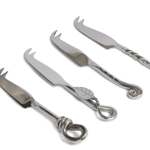 Ensemble de 4 couverts à fromage en acier inoxydable antique ensemble de couverts Royal Handmade Home Kitchen Use Cheese Set - Product Image 1