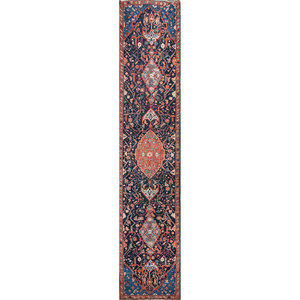 Aalam Hand Knotted Wool Rugs in <b>Red</b> & Orange Pae-5413 Medallion Pattern for Home Use - Product Image 1