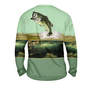Nouvelle arrivée de l'usine OEM maillots de pêche en polyester 100% de qualité Pro Sublimation à séchage rapide vêtements respirants taux de gros pas cher - Product Image 4