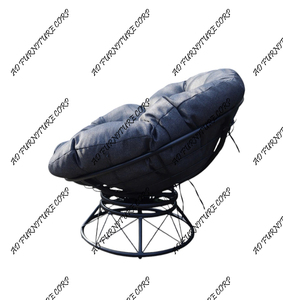 Patio extérieur jardin loisirs sièges chaise pivotante avec coussin pour enfants profiter de la Nature rotin osier tissage produit - Product Image 4