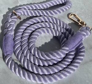 Correa de cuerda para perro, correa de algodón trenzada en colores pastel, accesorio para mascotas, bolsa de transporte para pasear perros, correa de cuerda de algodón para cachorros - Product Image 3