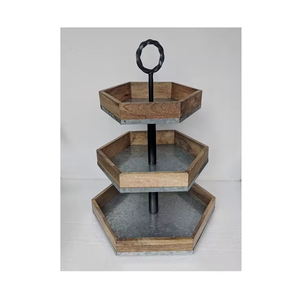 Decor Haat - Soporte de Pastel de Hierro Galvanizado de 3 Niveles, Personalizado, con Logotipo en Color Personalizado, Diseño Atractivo, Alta Calidad, Varios Tamaños - Product Image 4