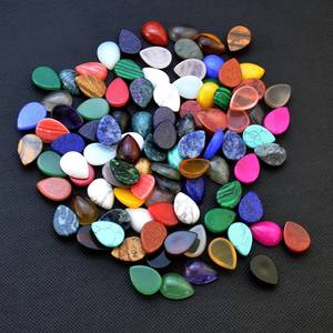 Wholesale 100% High Quality <b>Natural</b> Mixed Teardrop Cabochons Polished <b>Stone</b> Jewellery Making Supplies Loose Gemstones - Product Image 1