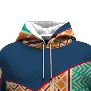 Sudadera con capucha transpirable de algodón 100% de alta calidad, impresa y bordada personalizada con técnicas de sublimación, Sudadera con capucha de sublimación básica - Product Image 6