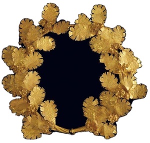 Couronnes pour mur chanter crème fleur Design rond métal couronne hôtel porte décor métal couronne cintre en haute vente pas cher prix - Product Image 1