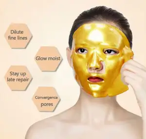 Fornecedor de máscara facial spa branqueadora mascarillasl fabricante de cuidados com a pele máscara facial hidratante hidro colágeno ouro 24k