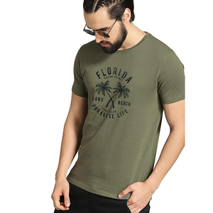 T-shirts graphiques coupe régulière pour hommes 100% coton devant impression personnalisée T-shirt à la mode pour garçons en plein air - Product Image 3