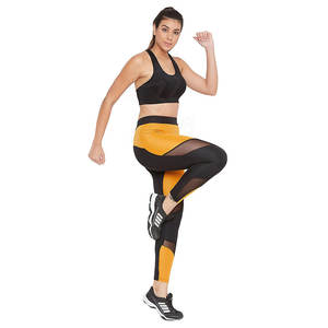 Conjunto de Yoga de verano al por mayor para mujer talla grande sólido cintura media 100% algodón 2 piezas ropa de gimnasio - Product Image 2