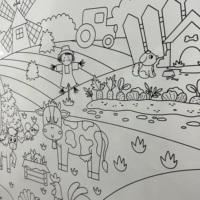 Autocollants pour activités de peinture pour enfants, effaçable à sec, modèle 2, réutilisable, Durable, matériau en polystyrène, maintient la Surface avec de l'électricité statique