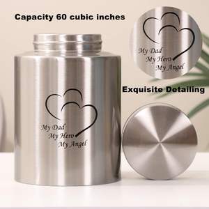 Up to 60 Cubic Inches Medium Urns <b>for</b> Human <b>Ashes</b> Small Urns <b>for</b> <b>Ashes</b> Adult Male Female Keepsake Urns <b>for</b> <b>Ashes</b> Stainless Steel - Product Image 3