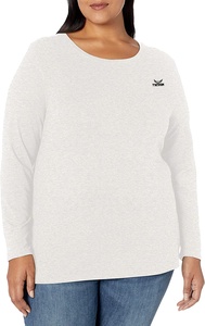 Camiseta 100% Algodón para Mujer, Venta al por Mayor, Impresión de Logotipo Personalizado, Camisetas de Talla Grande para Mujer, Manga Larga, Cómoda - Product Image 4
