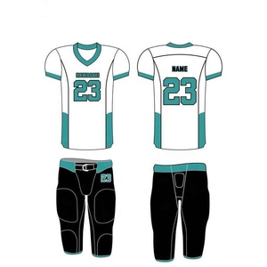 Uniformes de football américain personnalisés en gros d'usine vêtements de sport confortables et respirants de qualité supérieure ensemble de maillots courts Technique imprimée - Product Image 5