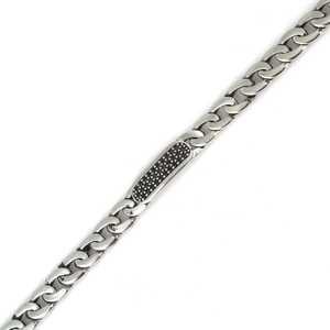 สร้อยข้อมือเทนนิสเงินแท้ 925 ประดับด้วยหินสีดำ เครื่องประดับแฟชั่น - Product Image 1