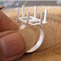 Großhandel 925 Sterling Silber Semi Mount DIY Lünette Ring Rechteck Spann zange Blank Schmuck Herstellung aller Größen verfügbar