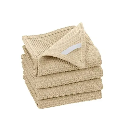 Premium New Christmas Microfiber Cotton Waffle Kitchen Dish Bar Tea Cleaning Towels with Hanging Loop kitchen towel
