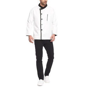 OEM Vente en gros Manteau de chef pour homme en coton à manches longues, double boutonnage, uniforme de restaurant à vendre - Product Image 5
