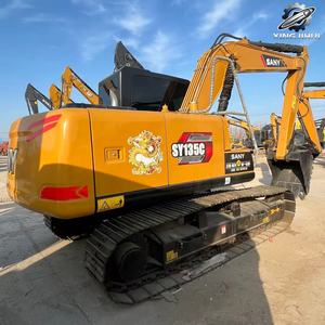 รถขุด Sany135 มือสอง 13.5 ตัน ถัง 0.6 ลูกบาศก์เมตร แบรนด์จีนแท้ รถขุดตีนตะขาบขนาดกลาง ชั่วโมงการทำงานต่ำ ได้รับการรับรองมาตรฐาน CE - Product Image 3