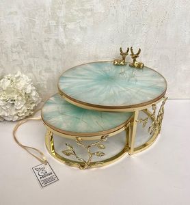 Bandeja de servicio de epoxi de resina hecha a mano MATCH, elementos esenciales de cocina únicos para el hogar, restaurante, Hotel, servicio decorativo - Product Image 4