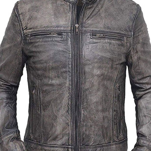 Hommes Veste Crop Zipper Faux Nouvelle Mode Automne Hiver Manteau Basique Moto Biker Street Wear Vestes en Cuir - Product Image 5