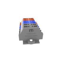 Bloque de terminales de empuje de conexión rápida de 6 vías de paso de 6,00mm, Conector de terminal de barrera de PCB de plástico, tipo de resorte