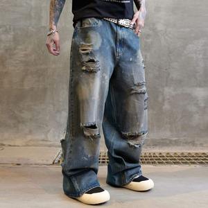 Pantalons en jean de haute qualité, style décontracté, design américain, lavage à l'eau, denim - Product Image 2