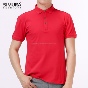 T-shirt pour homme à manches courtes, tricoté, uni, anti-plis, personnalisable, en Spandex-Polyester, avec broderie, vente en gros - Product Image 6