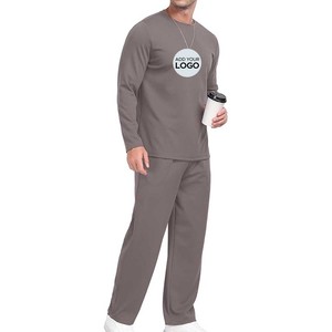 เซ็ตเสื้อสเวตเตอร์คอกลมสำหรับผู้ชายชุดวอร์มและกางเกงวิ่ง2ชิ้น - Product Image 1