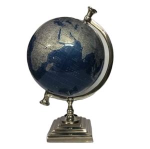 Globo pulido con espejo de color plateado Mapa educativo mundial Geografía de escritorio para oficina o escuela Precio barato al por mayor - Product Image 1