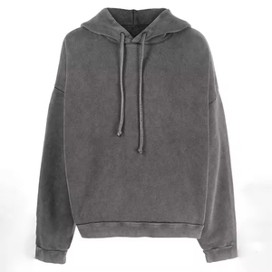 Men's Hoodies 100% Cotton Streetwear Oversized <b>Drop</b> Shoulder <b>Acid</b> Washed 500GSM Pullover Streetwear Hoodies For Man OEM ODM - Product Image 4