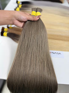 ราคาขายส่ง 100 กรัม 28 นิ้ว ผมต่อเวียดนามแท้ คุณภาพสูง สีบลอนด์ธรรมชาติ แบบตรง - Product Image 2