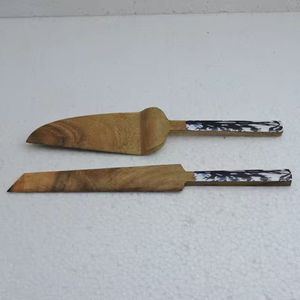 Ensemble de fromage en bois durable avec poignée en émail imprimé ensemble de trois outils de service de fromage de cuisine d'hôtel - Product Image 3