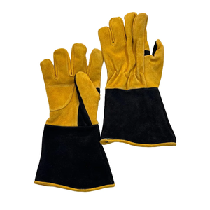 Guantes de invierno de cuero suave del fabricante de fábrica de guantes Mig TIG con forro completo antideslizante resistente al fuego para trabajos de soldadura - Product Image 4