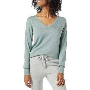 Pull tendance pour femmes à col en V surdimensionné en coton, respirant, à manches longues, tricot d'hiver pour adultes - Product Image 5