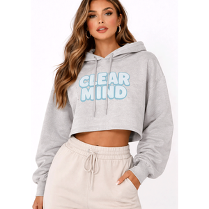 เสื้อครอปท็อปผู้หญิง ทรงหลวม สไตล์ลำลอง แฟชั่นทันสมัย ใส่ได้ทุกวัน รับสกรีนลายตามสั่ง ขายส่งเสื้อผ้า - Product Image 1