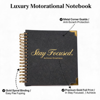 Carnet de notes personnalisé A5 avec couverture en lin, reliure spirale, agenda hebdomadaire/mensuel, 100 feuilles, cadeau, couleur et logo personnalisés