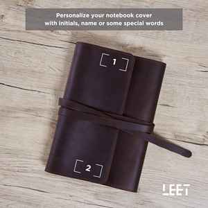 Protège-cahier A5 en cuir véritable robuste et anti-odeur pour bureau de direction, avec étui et organisateur de journal rechargeable - Product Image 4