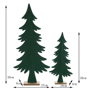 Árbol de madera tallado adornos en forma de árbol de Navidad, decoraciones de escritorio, decoraciones navideñas para el hogar y la Oficina - Product Image 4