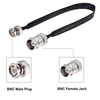Cable Coaxial Plano RF BNC Macho a BNC Hembra de 50 Ohmios, Cable de Extensión para Pasar por Puertas/Ventanas para Cámaras de Seguridad