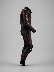 Black <b>Summer</b> Biker Moto Leather <b>Motorcycle</b> Racing Suit <b>Jacket</b> and Trousers Set Breathable Waterproof Protective Riding Gear - Product Image 4