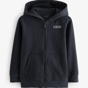 Sweat-shirts à fermeture éclair avec impression de logo personnalisée de haute qualité, couleur unie pour un confort optimal, manches longues avec capuche réglable - Product Image 1