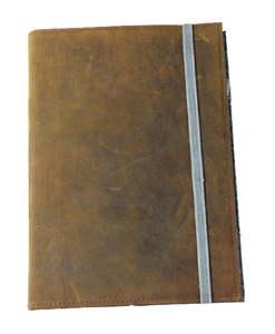 Cuaderno de Tapa Dura A5 de Cuero Marrón Flexible Personalizado al por Mayor con Banda Elástica - Product Image 1