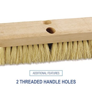 Cepillo para Terraza Boardwalk de 10 Pulgadas con Cerdas Blancas Tampico de 2 Pulgadas, Cabezal de Madera - Product Image 2