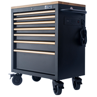 Armoire à outils roulante CSPS OEM noire de 76 cm à 7 tiroirs en acier thermolaqué certifiée ISO9001 pour mécaniciens et garages
