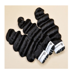 8A Grade Human Hair Extensions Black Jerry Curl <b>Silky</b> Straight Wave Style Double Weft Lace Frontal Parlor Wholesale Available - Product Image 2