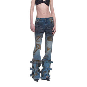 Pantalones vaqueros informales para mujer, pantalones vaqueros de entrenamiento para mujer, nueva moda, pantalones vaqueros elásticos con lavado de bolsillos, pantalones vaqueros Cargo 2025 para mujer - Product Image 2