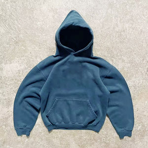 เสื้อฮู้ดแบบไม่มีเชือกสำหรับผู้ชายเสื้อฮู้ดแบบสวมหัวโอเวอร์ไซส์ผ้าคอตตอนแบบกำหนดเอง - Product Image 4