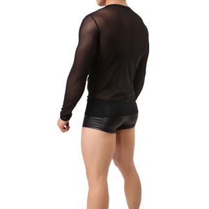 T-shirt personnalisé en coton pour hommes T-shirt élégant pour hommes T-shirt uni de haute qualité à manches longues T-shirts originaux pour hommes - Product Image 5