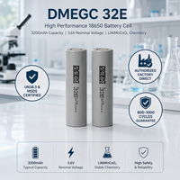 بطارية أسطوانية DMEGC INR18650-32E بجهد 3.7 فولت وسعة 3200 مللي أمبير في الساعة وسرعة تفريغ 3C للدراجات الكهربائية والطاقة المحمولة