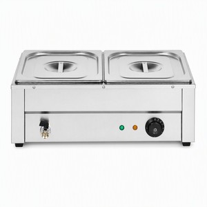 เครื่องอุ่นซุปแบบตั้งโต๊ะ ยี่ห้อ Commercial Electric รุ่น Double Pan Bain Marie 220V 1.5kW สำหรับร้านอาหารและร้านเบเกอรี่ - Product Image 1